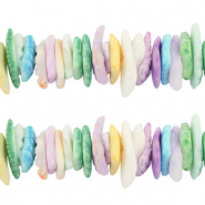 Shell beads chips Blue-Green-Purple