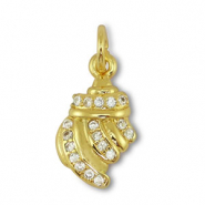 Brass TQ metal charms seashell Gold