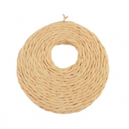 Raffia pendants 53mm Light Peach