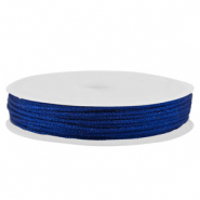 Macram&eacute; bead cord braided 0,8mm Blue Metallic