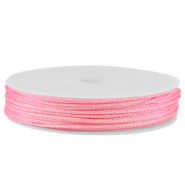 Macram&eacute; bead cord braided 0,8mm Pink Metallic