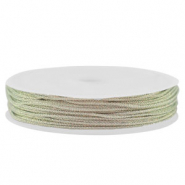 Macram&eacute; bead cord braided 0,8mm Silver-Pink Metallic