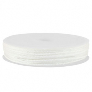 Macram&eacute; bead cord braided 0,8mm White Metallic