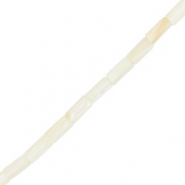 Shell beads tube Off White