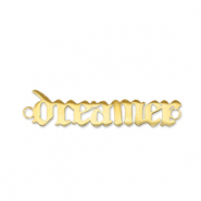 Stainless steel charms connector ''dreamer'' Gold