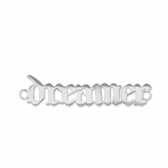 Stainless steel charms connector ''dreamer'' Silver