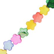 Shell beads flower Multicolour