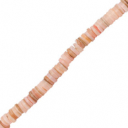 Shell beads disc Pink-Sand Brown