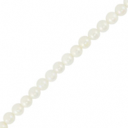 Shell beads round White