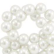 Glass pearls 10mm White