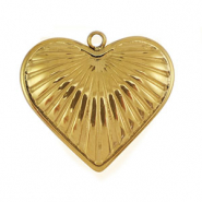 Stainless steel charms heart Gold