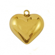 Stainless steel charms heart Gold