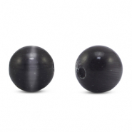 6 mm glass beads Cat's eye Anthracite