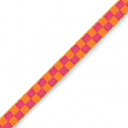 Ribbon text cubes Magenta Pink-Orange