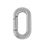 Stainless Steel findings clasp oval Silver