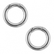 Stainless Steel findings clasp round Silver