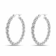 Stainless steel earrings creole Silver