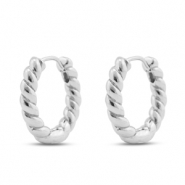 Stainless steel earrings creole Silver