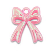 Acrylic charms bow Light Pink-Pearl Shine Coating