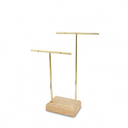 Jewellery display for earrings Natural-Gold