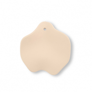 Acrylic charms leaf Dark Beige