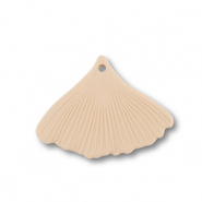 Acrylic charms leaf Dark Beige
