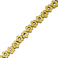 Hematite beads flower 4mm Gold
