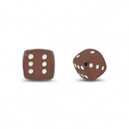 Acrylic beads dice Brown
