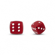 Acrylic beads dice Red