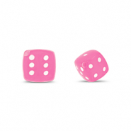 Acrylic beads dice Pink