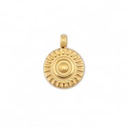 Stainless steel charms sun Gold