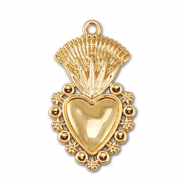 Metal charms heart Gold