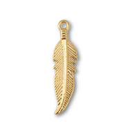 Metal charms feather Gold