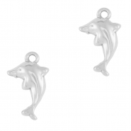 Stainless steel charms dolphin Silver