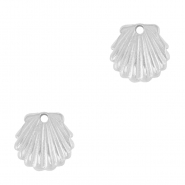 Stainless steel charms shell Silver