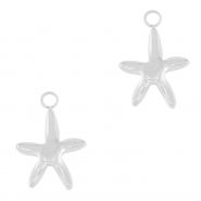 Stainless steel charms starfish Silver