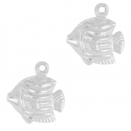 Stainless steel charms fish Silver
