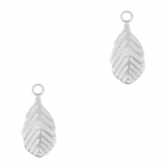 Stainless steel charms leaf Silver