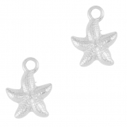 Stainless steel charms starfish Silver