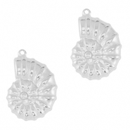 Stainless steel charms sea shell Silver