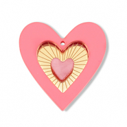Statement charms heart Pink-Gold