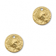Stainless steel charms round Gold
