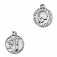 Stainless steel charms coin Silver