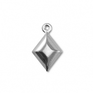 Stainless steel charms rhombus Silver