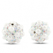 Bohemian beads round White