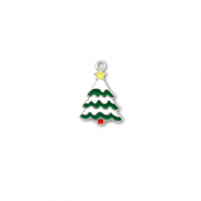 Metal charms christmas tree Silver-White-Green-Yallow