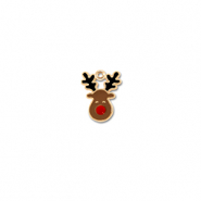 Metal charms reindeer Gold-Brown-Red-Black