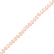 Top faceted beads 8x6mm disc Light Pink