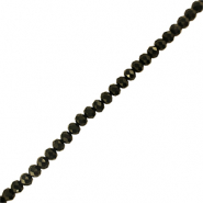 Top faceted beads 6x4mm disc Black