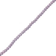 Top faceted beads 6x4mm disc Dark Lavender Grey